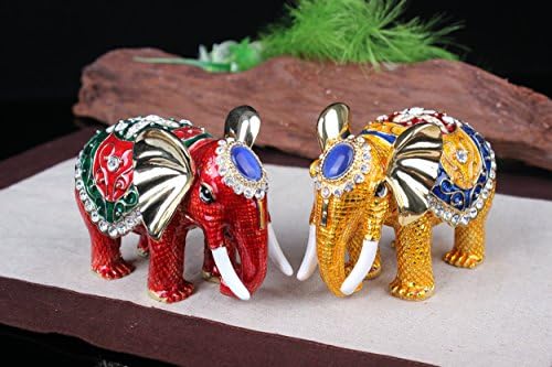 znewlook פיל גדול תכשיט תכשיטים קופסת תכשיטים קופסת תכשיטים פיל קופסת מזכרת מזכרת מלאכת מתכת פיל