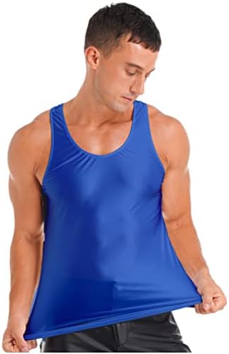 יונגס גברים של מבריק מבריק אימון גופיות כושר שרירים טי פיתוח גוף כושר שרוולים חולצות