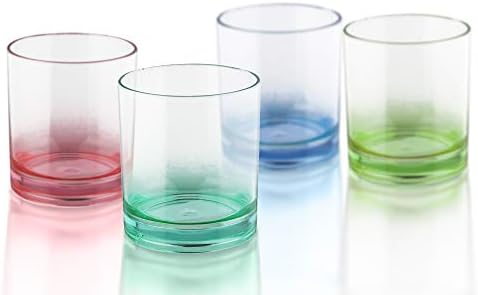 צבעי טרינה טורק אומברה משקפי מלמין 4 חלקים, ערכת כלי שתייה פנימית / חיצונית קלה לאירוח, מנגלים, פיקניקים,