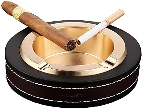סיגריות מאפרה מתכת חיצונית סיגריה מאפשי סיגריה לפטיו/בית/שולחן מאפרים מודרניים -， זהב