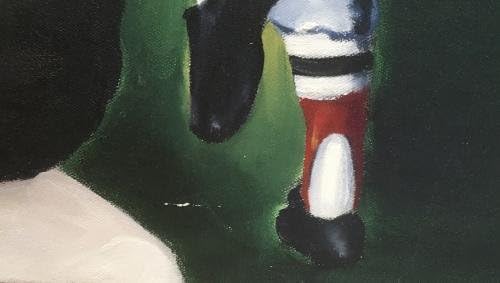 רוברט סטיבן סיימון מקורי בציור שמן קנבס קרל יסטרזמסקי 1/1 COA - אמנות MLB עם חתימה