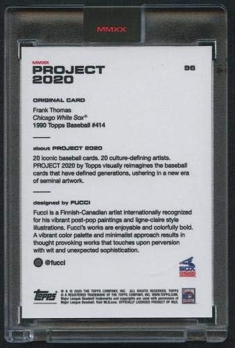 פרנק תומאס פוצ'י טופ טופ פרויקט 2020 96 White Sox 1990 כרטיס 414 מכוסה - כרטיסי בייסבול מטלטלים