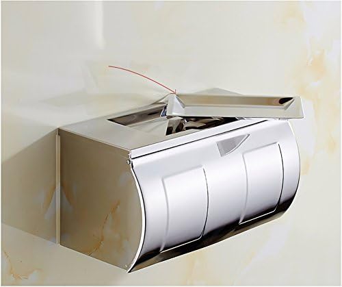 מחזיק גליל שירותים, מגש שירותים נירוסטה קופסת רקמות לחדר אמבטיה קופסת מגש לנייר- A