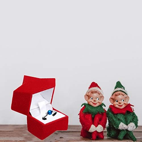 4 יחידות אדום יצירתי פנטגרם צורת תכשיטי מקרה שרשרת עגיל טבעת מיכל חג המולד אריזה תיבת תכשיטי תיבת בעל