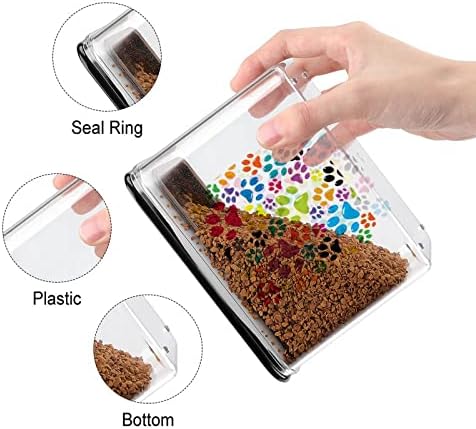 צבעוני כפות מזון אחסון מיכל פלסטיק ברור אחסון קופסות עם חותם מכסה