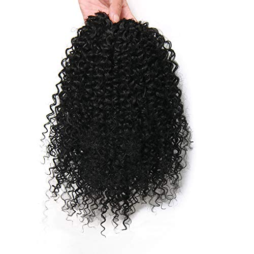 קצר האפרו קינקי מתולתל קוקו שיער חתיכה עבור אפריקאי אמריקאי קוקו הארכת סינטטי האפרו קינקי מתולתל