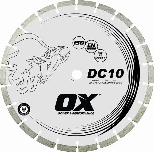 OX OX-DC10-4.5 מטרה כללית סטנדרטית מטרה כללית 4.5 אינץ 'יהלום, גובה קטע 3/8 אינץ
