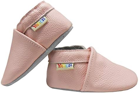 נעלי תינוקות של יליון עור רך מוקסינים מקסינים בנות נעלי בנות נעלי בית עם קרסול אלסטי, נעלי עריסה ראשונות להליכה