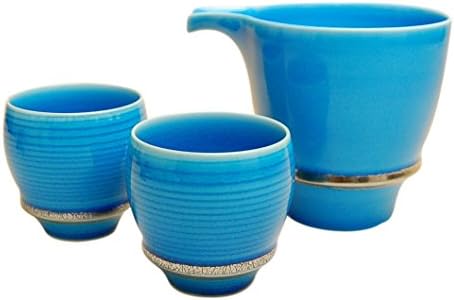 SAKE SAKE 3 PCS קרמיקה יפנית תוצרת יפן ARITA IMARI WARE פורצלן 1 PC כוס שפיכה ושני כוסות PCS KONPEKI