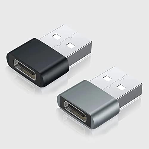 USB-C נקבה ל- USB מתאם מהיר זכר התואם למכשירי Samsung Galaxy A7 שלך למטען, סנכרון, מכשירי OTG כמו מקלדת, עכבר,