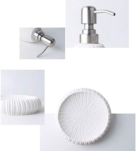 פייייאנג סבון מתקן ארוג מרקם נורדי חדר אמבטיה ארבעה חלקים עם משאבת נירוסטה ראש תחליב סבון סבון