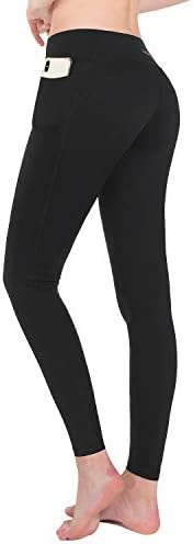 מכנסי יוגה בקרסול נשים טייביד מותניים גבוהים ללא ראייה עם כיסים אימון חותלות, Size S-XL