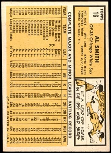 1963 Topps 16 Al Smith Chicago White Sox Ex White Sox
