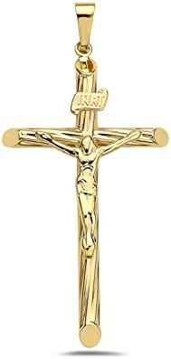 14K זהב צהוב מפורט ישוע ואינרי תליון דתי תליון דתי_קס_פלאנציה -1156