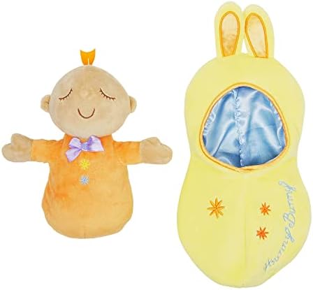 צעצוע של מנהטן הצעצוע התכרבל תרמיל מתנפנף בובה ראשונה לתינוק עם שק שינה נעים לגילאי 6 חודשים ומעלה