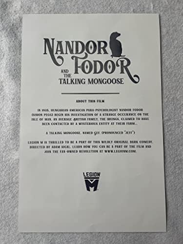 Nandor Fodor ו- The Moose 11 X17 Provse Post