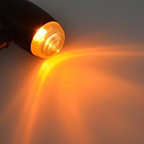 טווינסין אופנוע כדור בצורת מתכת הפעל אותות מחוון אורות מיני מול מנוע הנורה אמבר/צהוב אור אוניברסלי מתאים הארלי