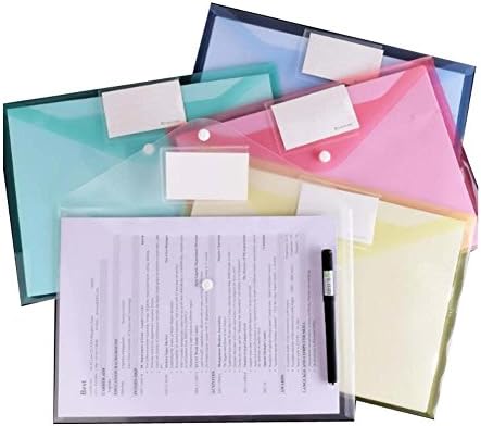 קובץ תיק, ציוד משרדי, נייד קובץ אחסון4 נייר קובץ תיקיית צבעוני שקוף תיק פלסטיק תיק 50 יחידות