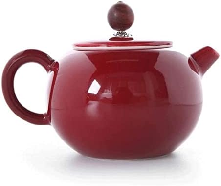 בצבע אחיד אדום חגיגי קרמיקה קרמיקה שימוש בקונג פו תה תה קומקום בודד קומקום
