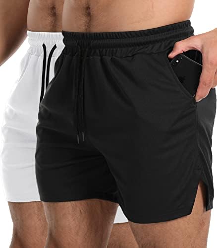 קלינפנר מכנסי ריצה לגברים מכנסי ריצה מהירים יבשים בגודל 5 אינץ ' מכנסי אימון אתלטיים עם כיסי רוכסן מחזירי