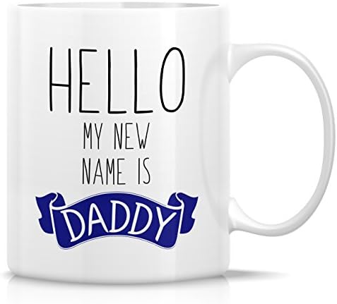 ספל מצחיק-שלום השם החדש שלי הוא אבא 11 עוז ספלי קפה קרמיים - מצחיק, סרקזם, סרקסטי, מוטיבציה, מתנות