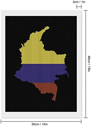 דגל מפת של קולומביה יהלומי ציור ערכת אמנות תמונות עשה זאת בעצמך תרגיל מלא בית אביזרי מבוגרים מתנה