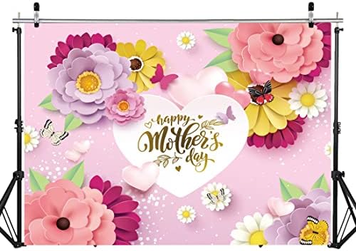 8 * 6 רגל שמח אמא של יום רקע ורוד אהבת פרחי תפאורות אמא של יום תמונה רקע אמא של יום מסיבת באנר ד. ה-303