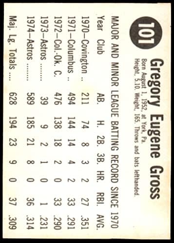 1975 מארחת 101 גרג גרוס יוסטון אסטרוס לשעבר/MT Astros