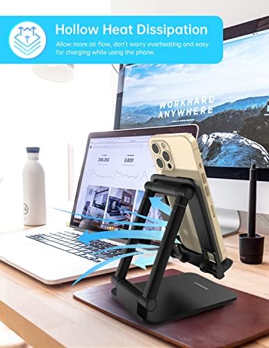 עמדת iPad Momax לשולחן העבודה, 360 ° סיבוב סיבוב סיבוב עמדת כתיבה ורישום, מעמד טלפון סלולרי, מחזיק
