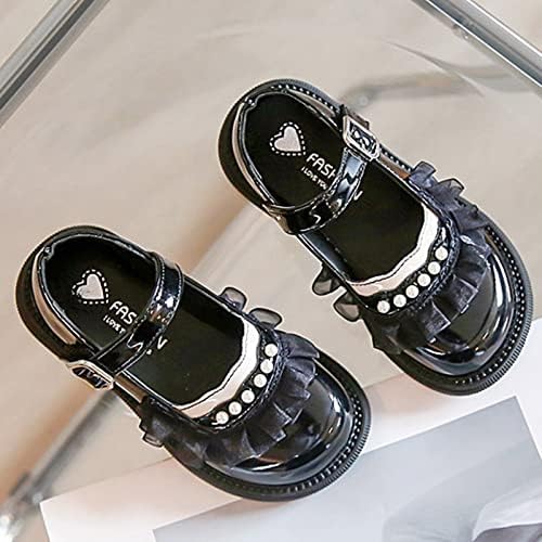 אופנה אביב קיץ ילדי נעליים יומיומיות בנות עור נעלי שמלת נעלי נוח פרל תחרה ילדה טניס נעליים