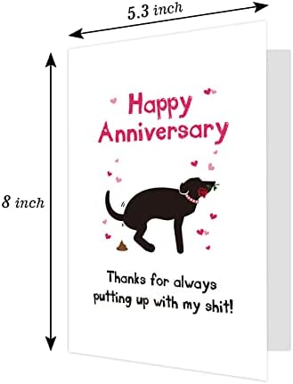 אוגבי כרטיס יום נישואין מצחיק, מתנות כרטיסי יום נישואים גסות לחובב כלבים, מתנות לכרטיס יום השנה הראשון לגברים