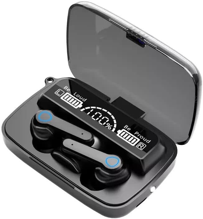 עבור iPhone 12 Pro True True Bluetooth 5.1 אוזניות בקרת מגע עם מארז טעינה של תצוגה דיגיטלית LED, מבטלים