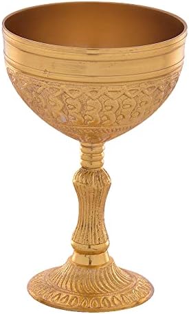 העתק פליז גביע זהב מצופה מובלט מלך ארתור רומי מימי הביניים דקור גותי שתיית משחק של הכס גביע