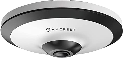 מצלמת Amcrest Fishye IP POE, מצלמת IP של 360 ° פנורמי של 5 מגה-פיקסל POE, מצלמה מקורה של אבטחת עיניים,