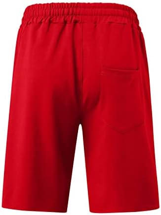 מכנסיים קצרים של Xiaxogool לגברים שרוך מזדמן מותניים אלסטיים חיצוניים כושר רגוע התאמה קצרה אתלטית ריצה גולף מכנסיים
