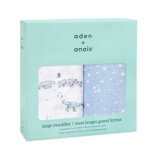 Aden + Anais Swaddle שמיכה, שמיכות מוסלין בוטיק לבנות ולבנים, תינוקות מקבלים חתיכות, סט אידיאלי של יילוד ותינוקות,