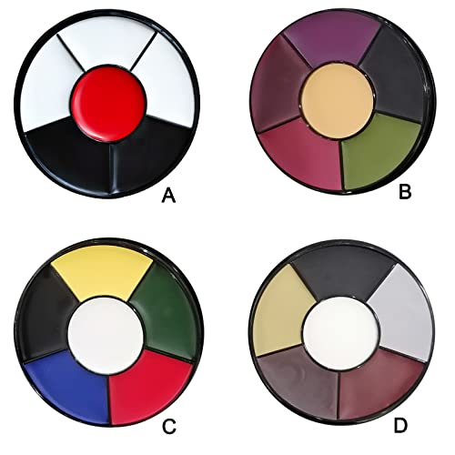 6 צבעים צבע איפור חבירה צבע פנים, גלגל חבורות לתיאטרון SFX זומבי חבורת אפקטים מיוחדים איפור, שמן צבע