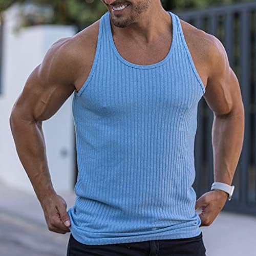 RTTUIOP גופיות כושר גופיות לגברים חולצות ללא שרוולים מהירות מתיחה יבשה קרה רזה מתאימה אימון שרירים