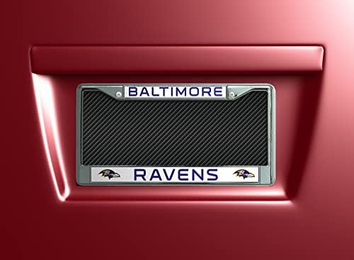 RICO Industries NFL Baltimore Ravens Standard Chrome Flacher מסגרת, 6 x 12.25