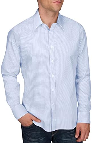 חולצות לא מפותלות לגברים שרוול ארוך - כפתור מזדמן למטה חולצות שמלה - עמידות בפני קמטים, התאמה סטנדרטית,