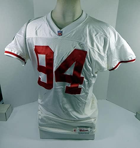 1995 סן פרנסיסקו 49ers דנה סטאבלפילד 94 משחק הונפק ג'רזי לבן 52 - משחק NFL לא חתום בשימוש בגופיות
