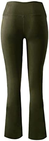 מכנסי יוגה של Zpervoba לנשים מכנסיים יוגה מגף רגל רחבה מכנסיים מתלקות נמתחות קרוסאובר אימון מותניים גבוהים