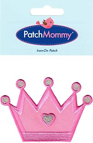 PatchMommy Princess Crown Patch, ברזל ON/Sep On - Appliques for Kids ילדים