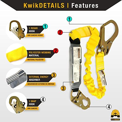 Kwiksafety רתמת בטיחות הוריקן + חבילה של שרוך בטיחות BOA