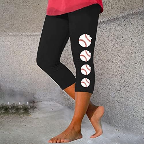 נשים קפרי הרזיה קצוץ מקצץ מכנסי יוגה בייסבול בייסבול חותלות התחתיות לנשים טייץ דחיסה נשים