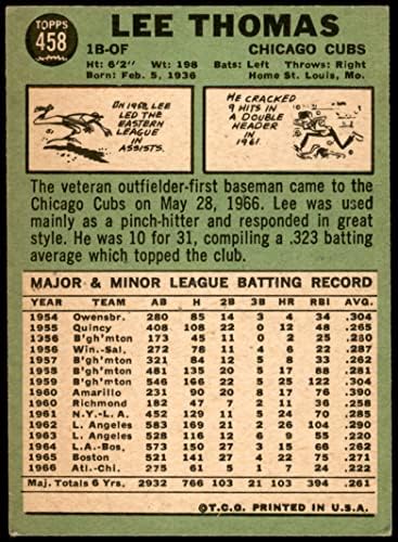 1967 Topps 458 Lee Thomas Chicago Cubs VG/Ex Cubs