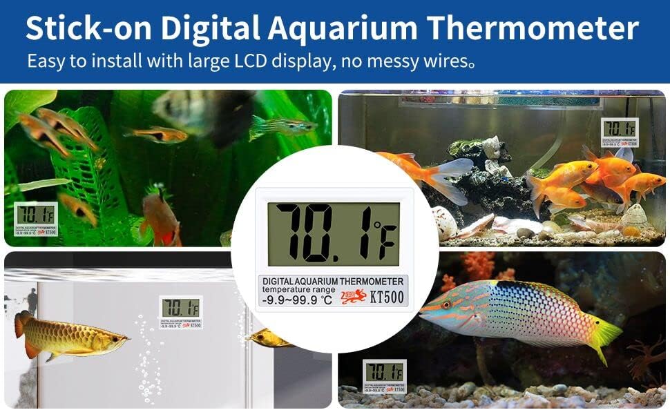 דיגיטלי אקווריום מדחום מקל-על דגי טנק מדחום עם גדול אלחוטי דיגיטלי מים מדחום מקל-על מדחום אקווריום חממה