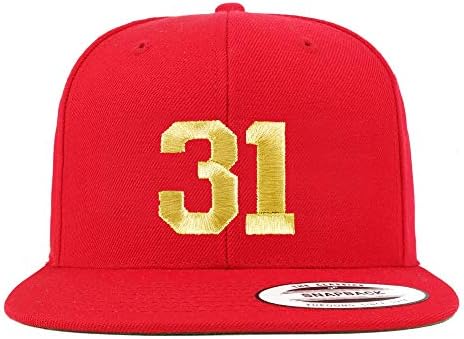 טרנדי הלבשה חנות מספר 31 זהב חוט שטוח ביל סנאפבק בייסבול כובע