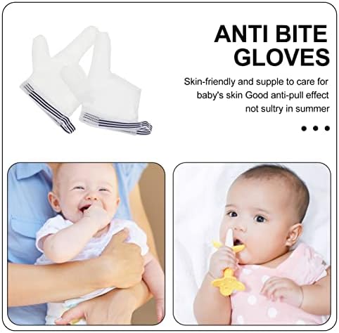 1 זוג מציצת אצבע להפסיק לילדים תינוקות מציצת אצבע מתקן תינוק להפסיק מציצת כפפות אצבע מגן תינוק