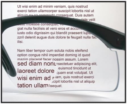 קוראי Sidewinder משקפי בטיחות - מסגרת שחורה - נקה 2.5 x עדשת קוראים - PolyBag